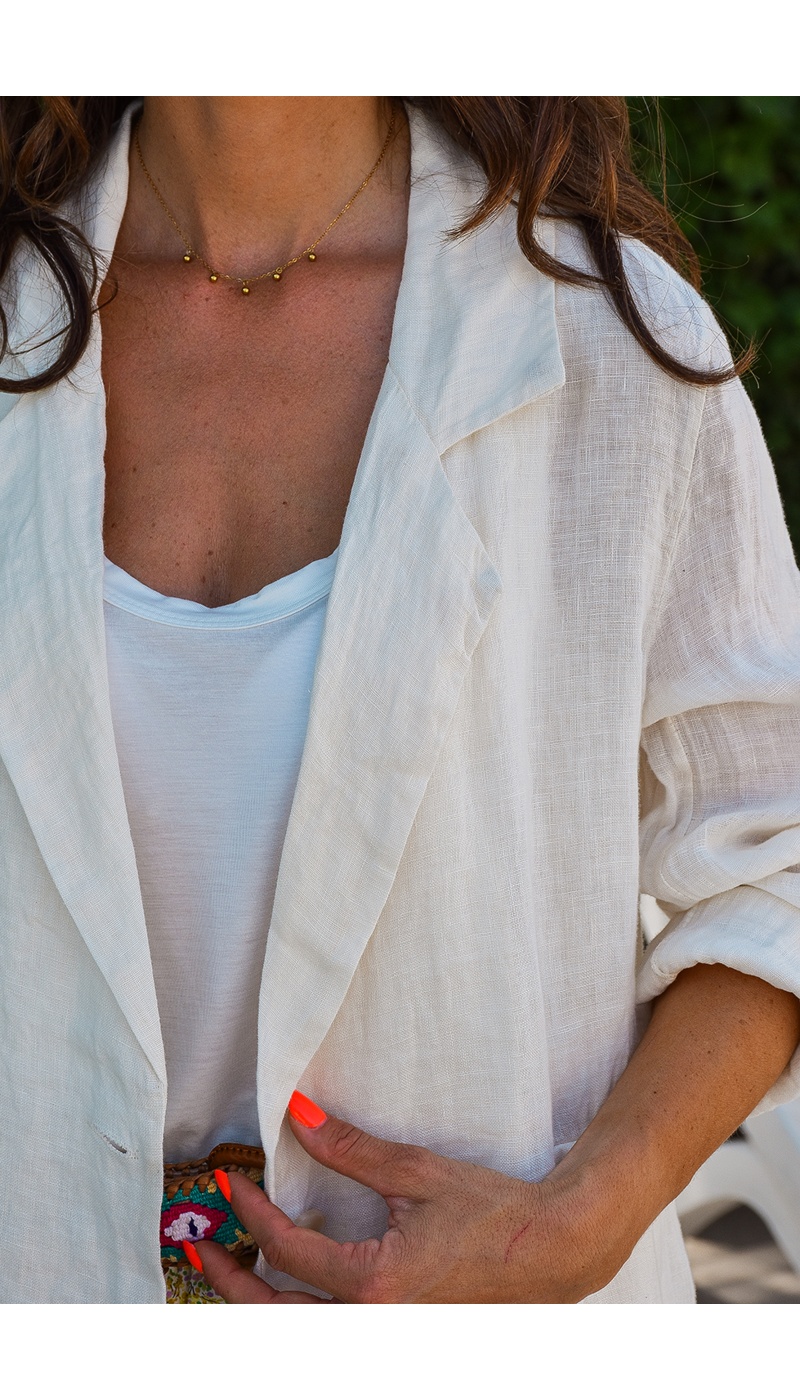 johanna toutoun LIN ECRU VESTES FEMME