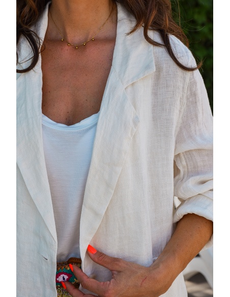 johanna toutoun LIN ECRU VESTES FEMME