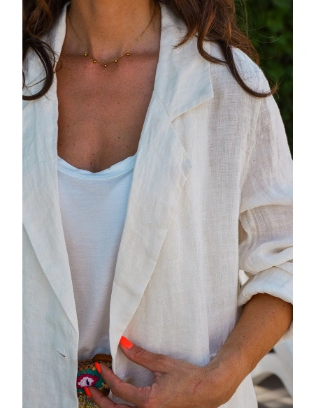 johanna toutoun LIN ECRU VESTES FEMME