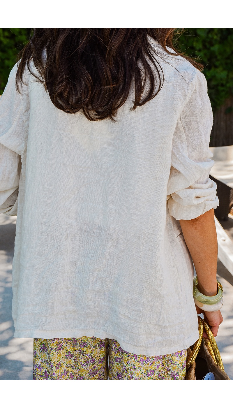 johanna toutoun LIN ECRU VESTES FEMME
