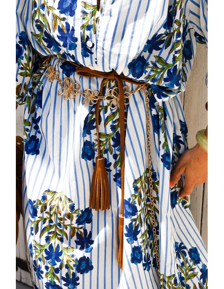 Robe Fleurs Marine LOLITA