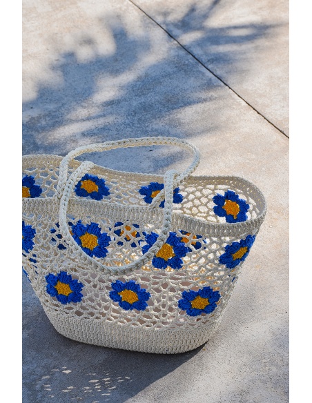 Cabas Fleurs Bleu ARLETTE