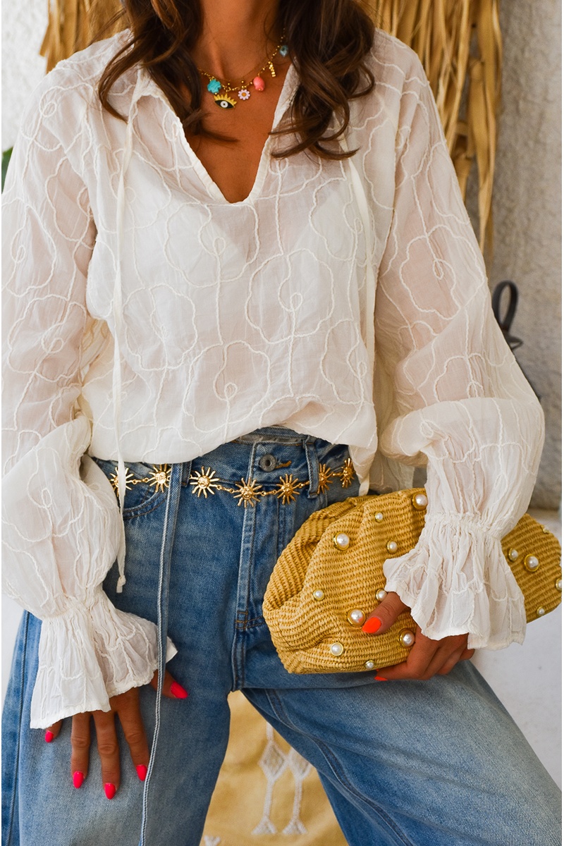 Blouse Ecrue Banditas CERETTO 2