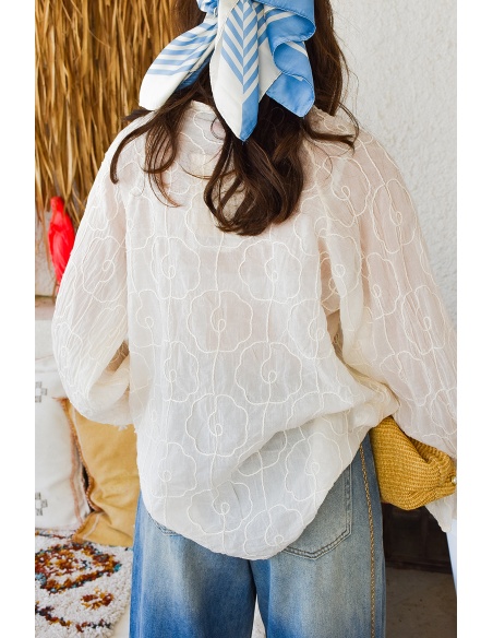 banditas BRODE ECRU BLOUSE