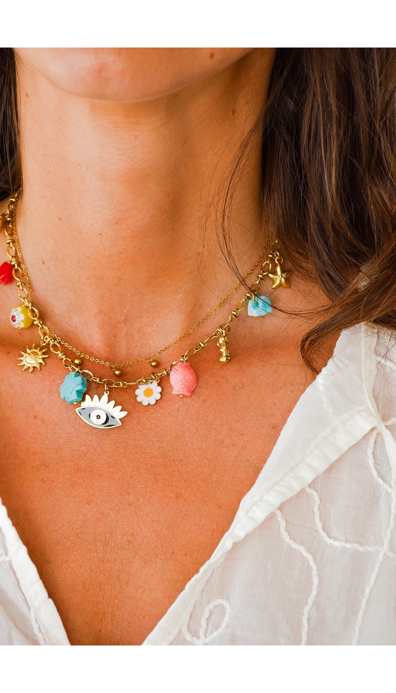 Collier Doré Pampilles ELISA
