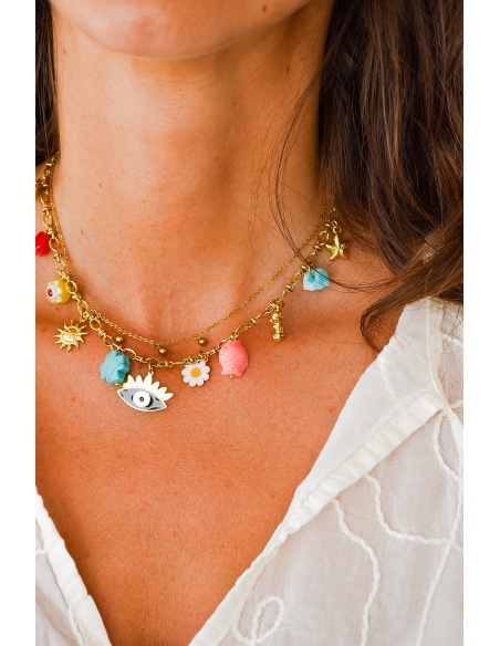 Collier Doré Pampilles ELISA