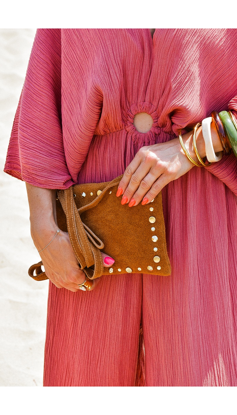 evelyn ashley CLOUTE CAMEL POCHETTE