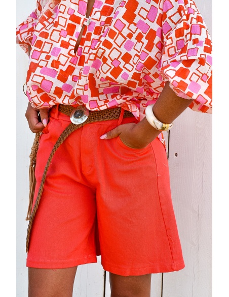 Short Droit Corail LOUISA