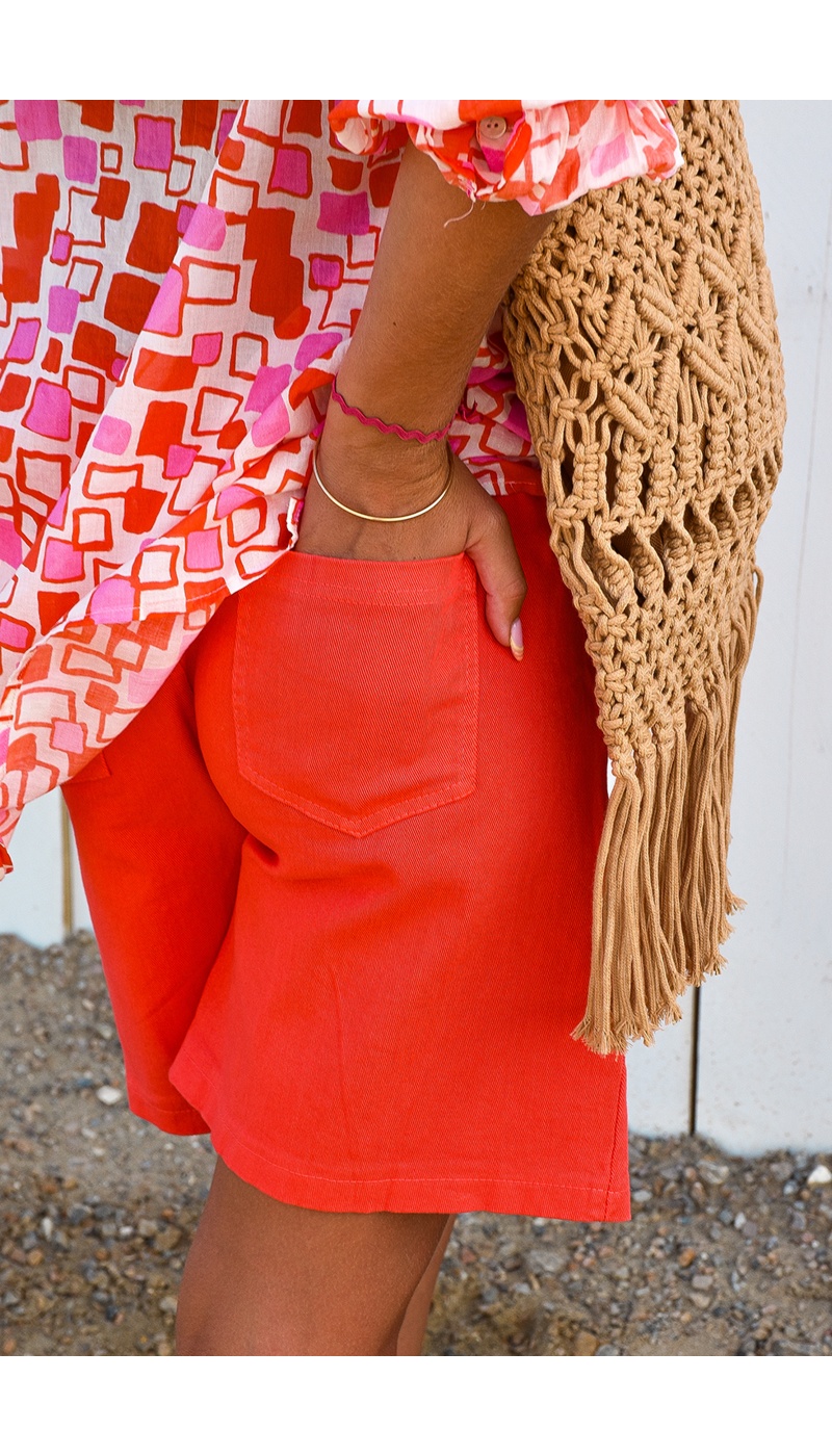 Short Droit Corail LOUISA