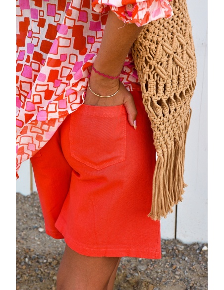 Short Droit Corail LOUISA