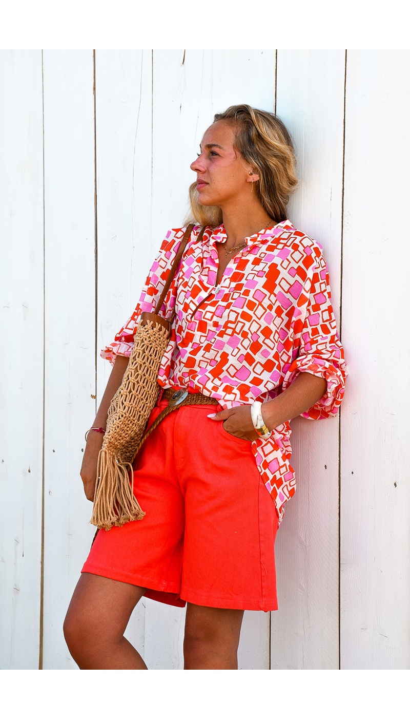 Short Droit Corail LOUISA