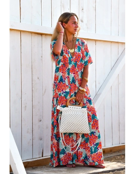 trendy bag MACRAM ECRU POCHETTE