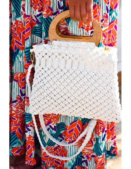 trendy bag MACRAM ECRU POCHETTE