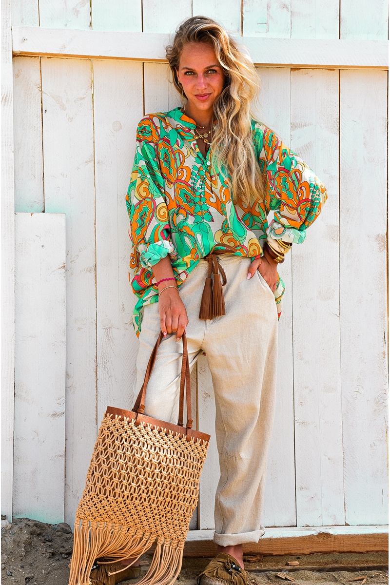 Blouse Verte Banditas MIRABOLA