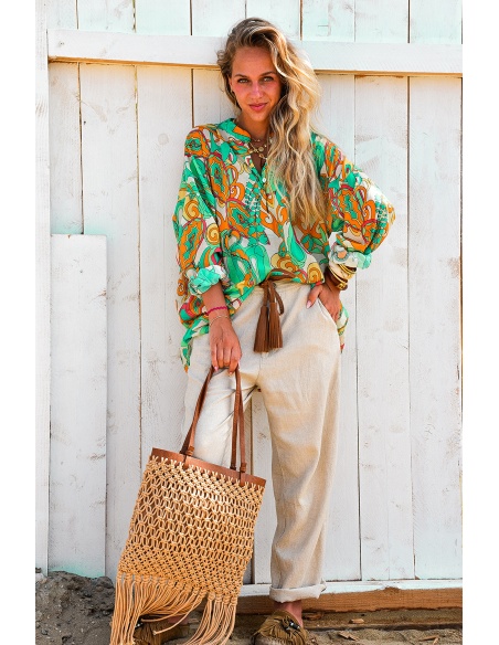 Blouse Verte Banditas MIRABOLA
