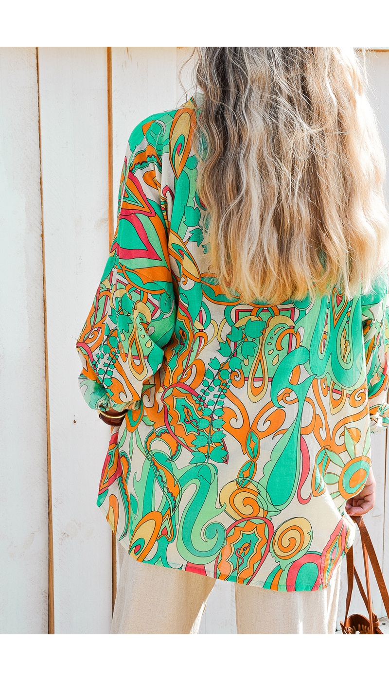 Blouse Verte Banditas MIRABOLA