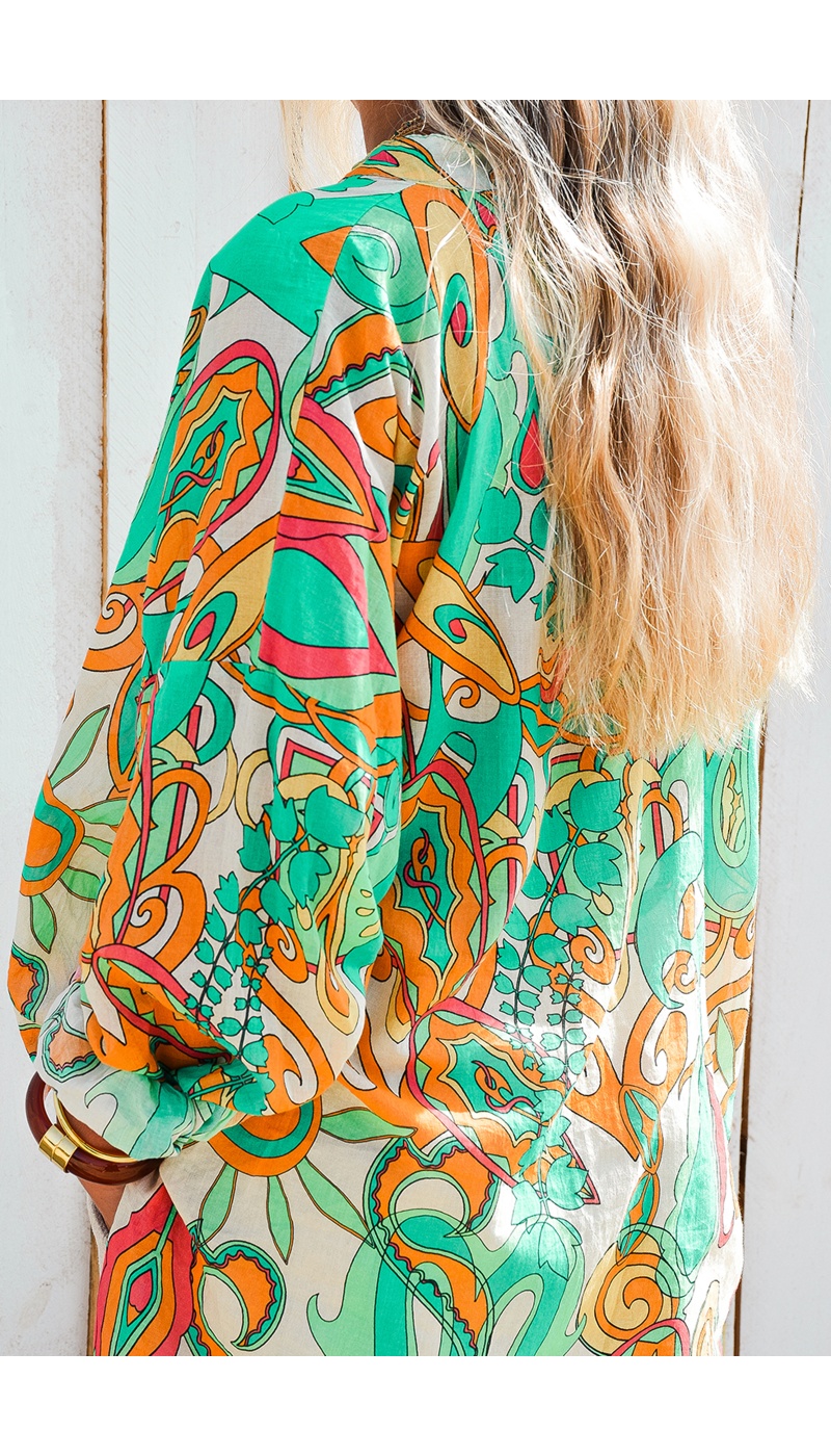 Blouse Verte Banditas MIRABOLA