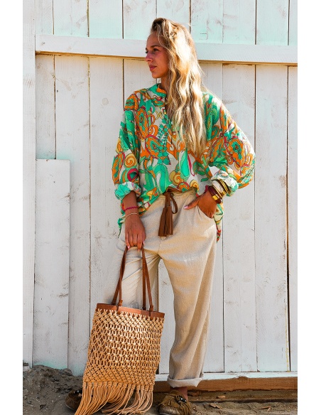 Blouse Verte Banditas MIRABOLA