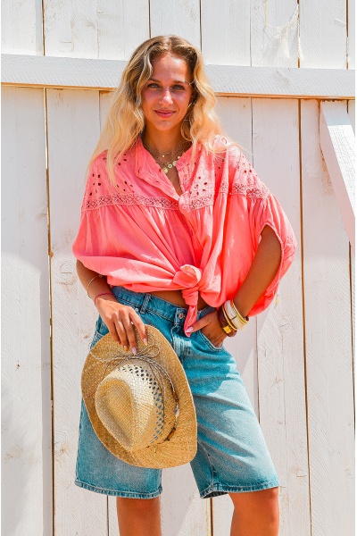 Chemisier Brodé Rose Banditas DUTTON BANDITAS - 1 | HAUTS