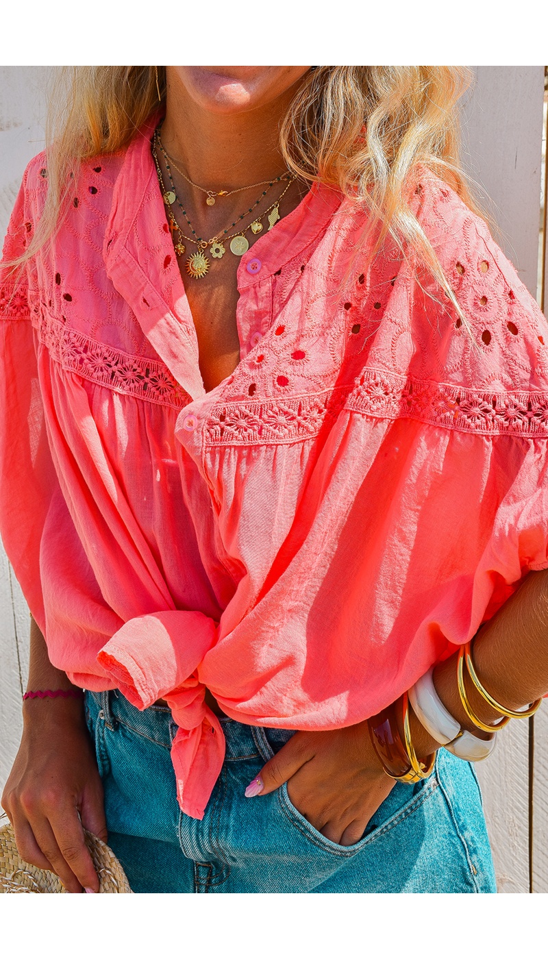Chemisier Brodé Rose Banditas DUTTON