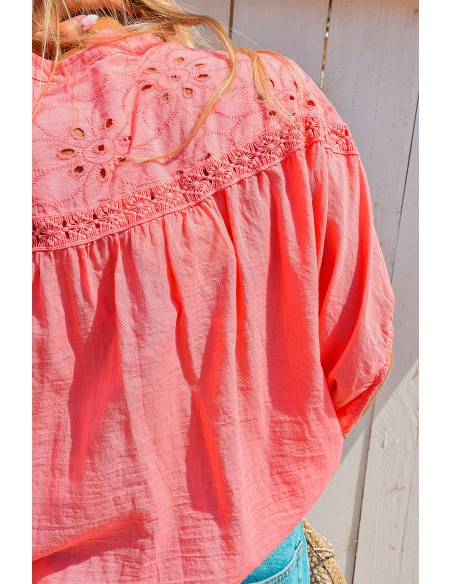 Chemisier Brodé Rose Banditas DUTTON
