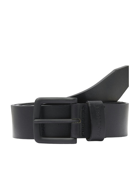 JACKandJONES LEATHE BLACK CEINTURES