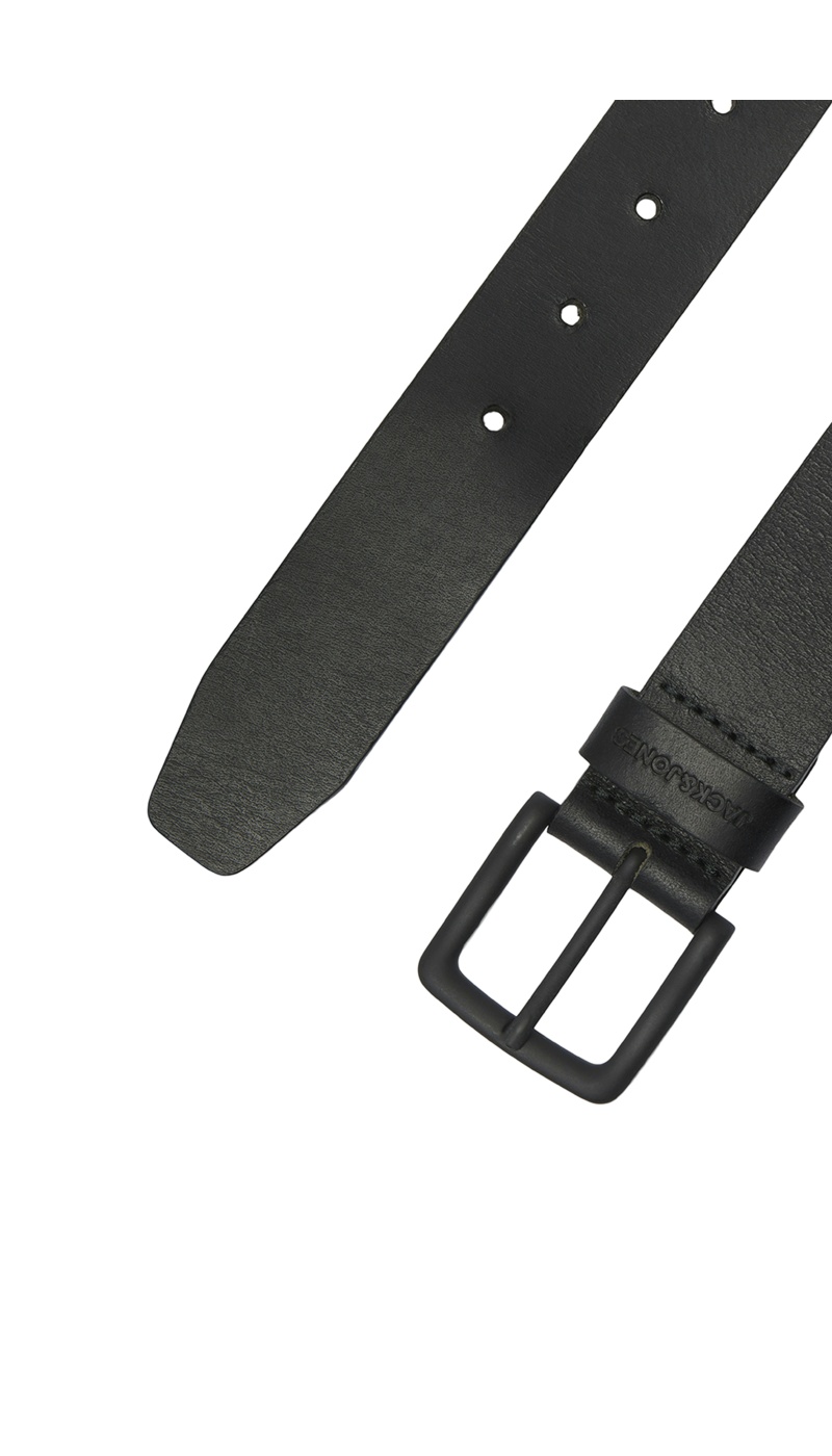 JACKandJONES LEATHE BLACK CEINTURES