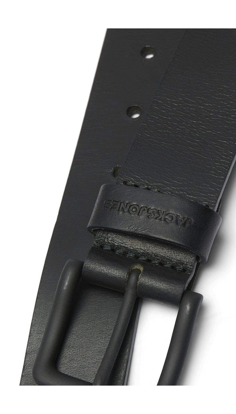 JACKandJONES LEATHE BLACK CEINTURES
