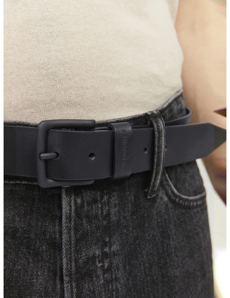JACKandJONES LEATHE BLACK CEINTURES