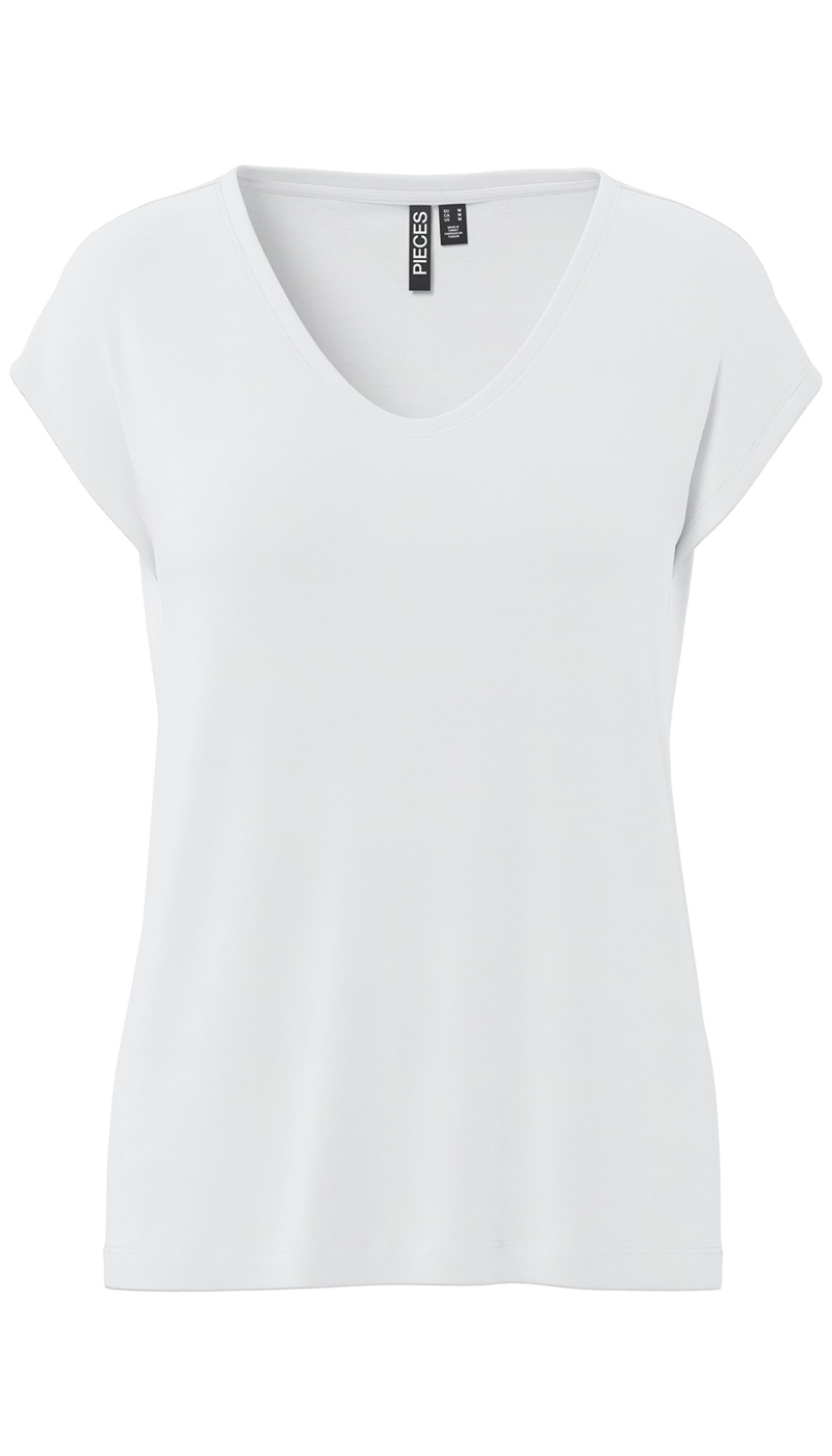 PIECES BRIGHT WHITE T-SHIRTS MC PIECES - 6 | Tops