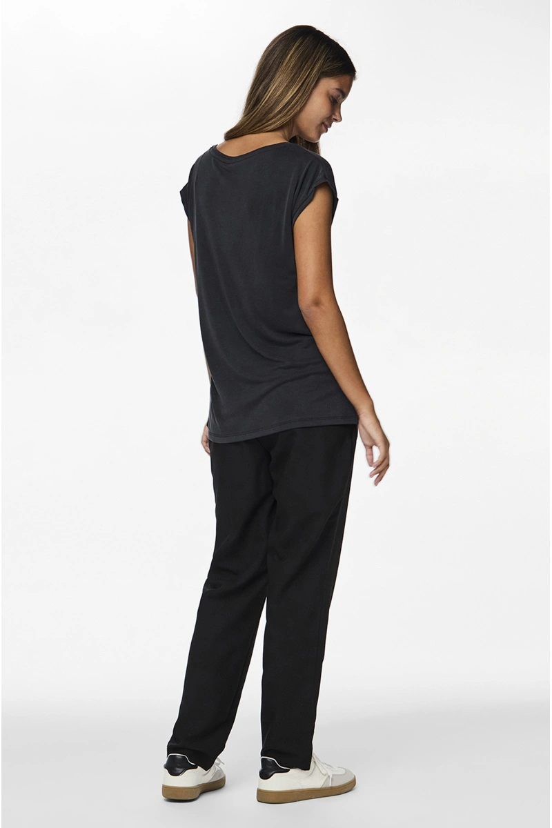 PIECES  BLACK T-SHIRTS MC 2