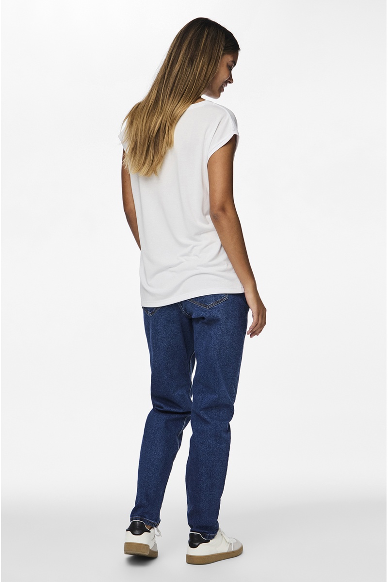 PIECES BRIGHT WHITE T-SHIRTS MC 2