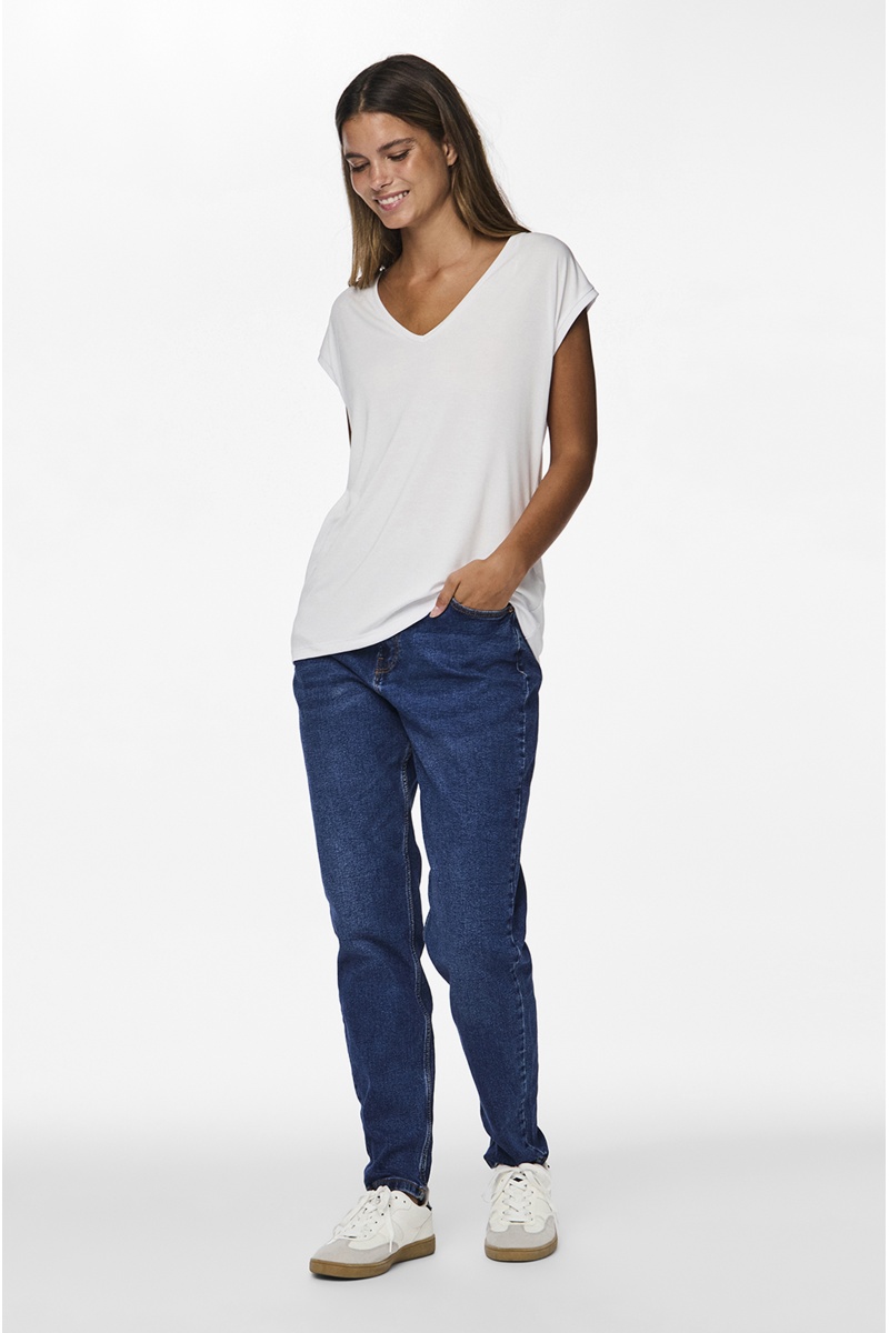 PIECES BRIGHT WHITE T-SHIRTS MC