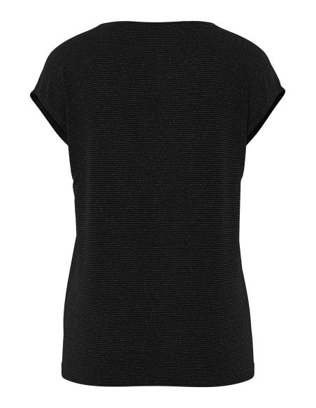Glänzendes schwarzes T-Shirt PCBILLO PIECES - 7 | TOPS