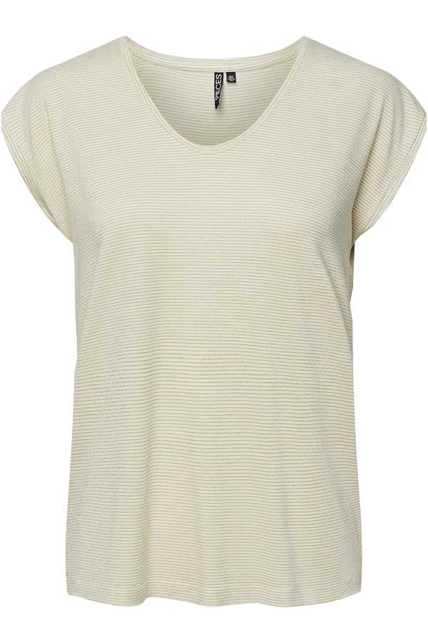 Gold Ecru T-Shirt PCBILLO PIECES - 1 | TOPS