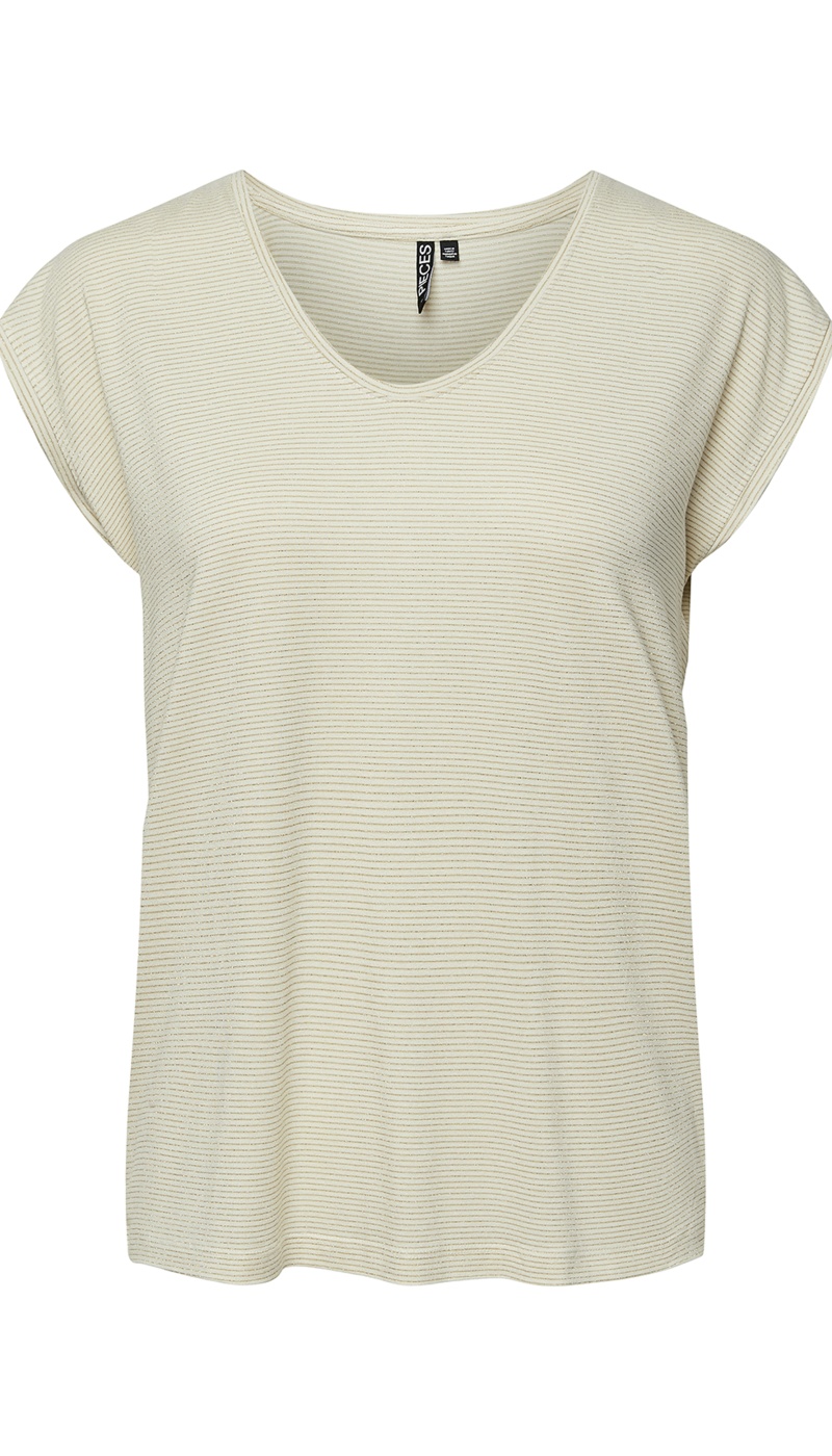 Gold Ecru T-Shirt PCBILLO PIECES - 1 | TOPS