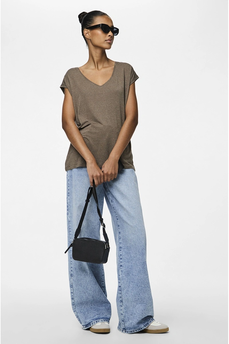 PIECES MOREL GOLD T-SHIRTS MC