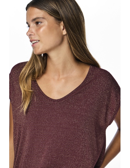 Tee Shirt Doré Prune PCBILLO
