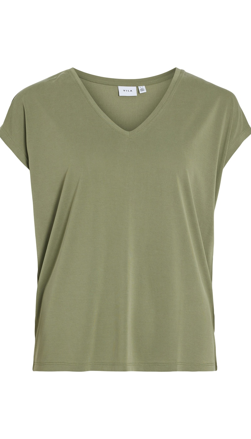 VILA A/S OIL GREEN T-SHIRTS MC