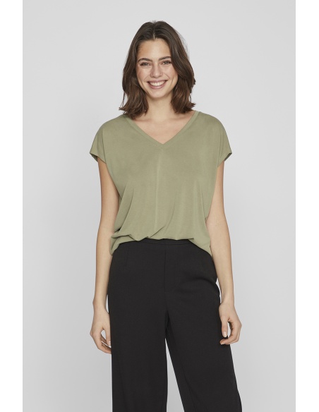 VILA A/S OIL GREEN T-SHIRTS MC