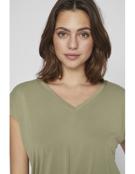 VILA A/S OIL GREEN T-SHIRTS MC