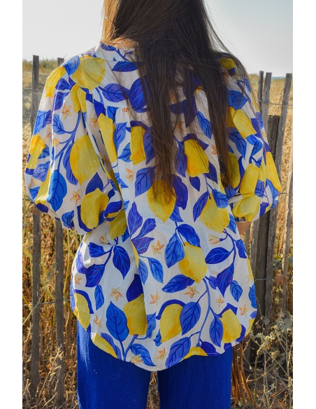april vintage CITRON BLE/BL CHEMISIER