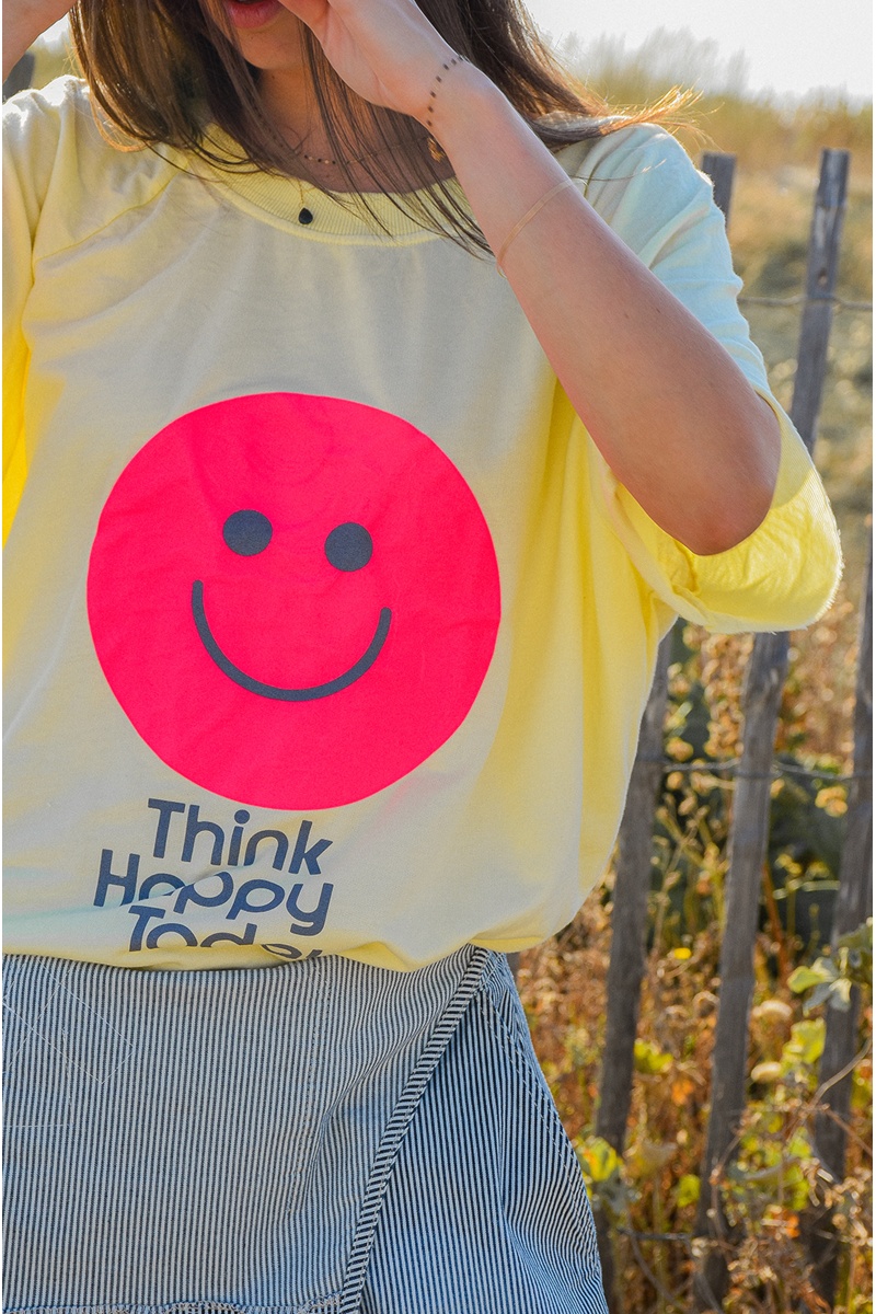 banditas SMILE JAUNE T-SHIRT MC FEMME 2