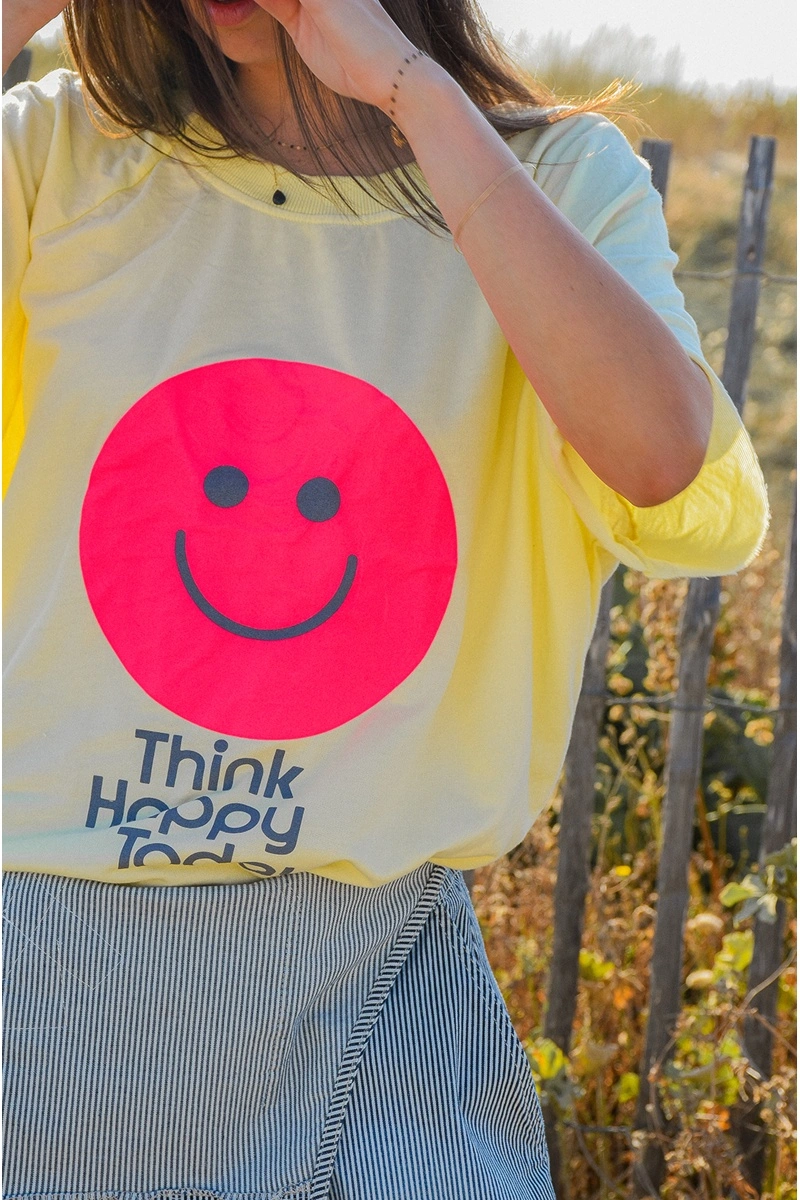 banditas SMILE JAUNE T-SHIRT MC FEMME 2