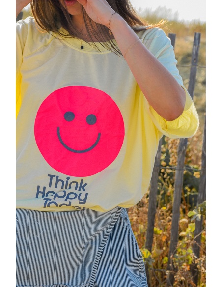 banditas SMILE JAUNE T-SHIRT MC FEMME