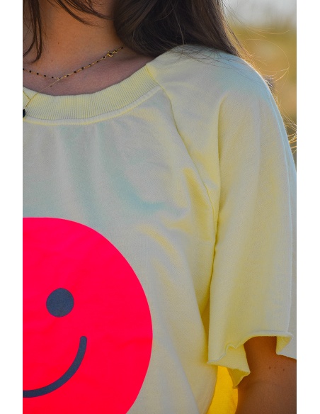 banditas SMILE JAUNE T-SHIRT MC FEMME