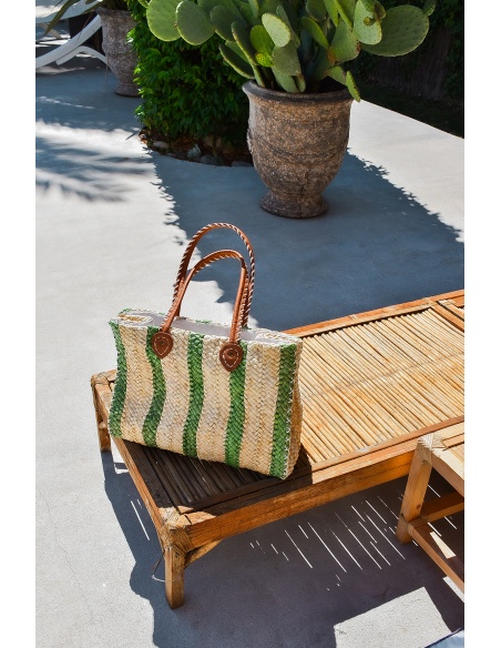 Sac Rayé Vert PAULINE