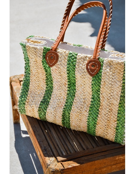 Sac Rayé Vert PAULINE