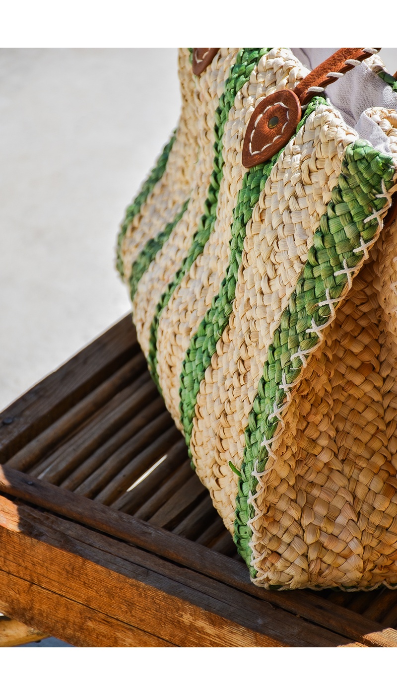 Sac Rayé Vert PAULINE