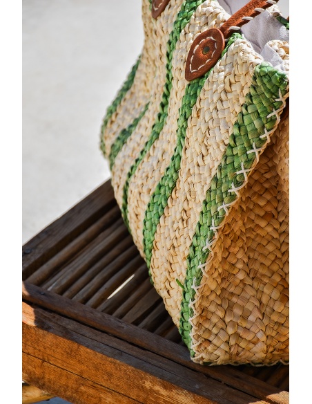 Sac Rayé Vert PAULINE